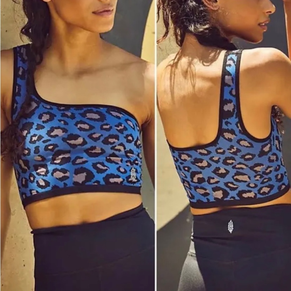 Free People NWT Spotted Leopard One Shoulder Top